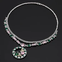 2024 New Cubic Zirconia 4-piece Bridal Wedding Jewelry Set Fashion Dubai Saudi Jewelry Set Women's Wedding Set 2