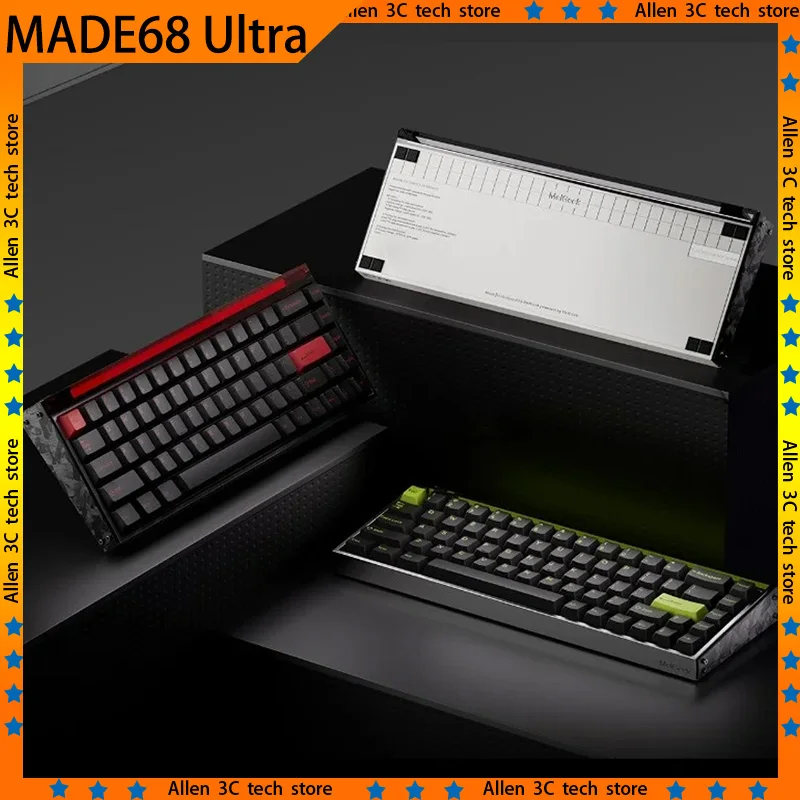 Melgeek Made68 Ultra Teclado Mecânico, Interruptor Magnético, CNC