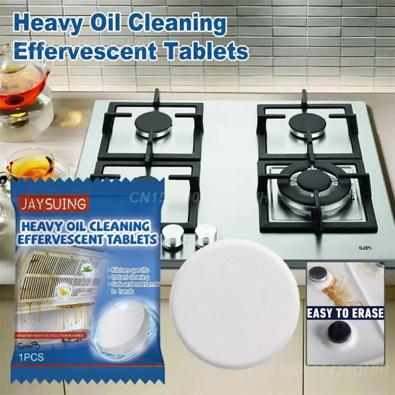 1/2/3PCS Stove Cleaning Sheet No Longer Need To Scrub Non-toxic Effective Kitchen Grease Cleaner Clean Effervescent Tablets