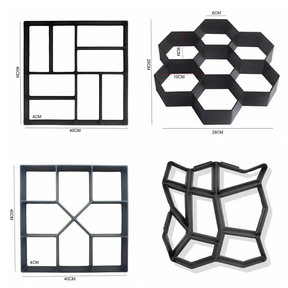 Reusable Plastic Path Maker Paver Molds Diy Garden Stone Brick Concrete Mold Irregular Brick Path Paving Paver Cement concrete molds garden path molds