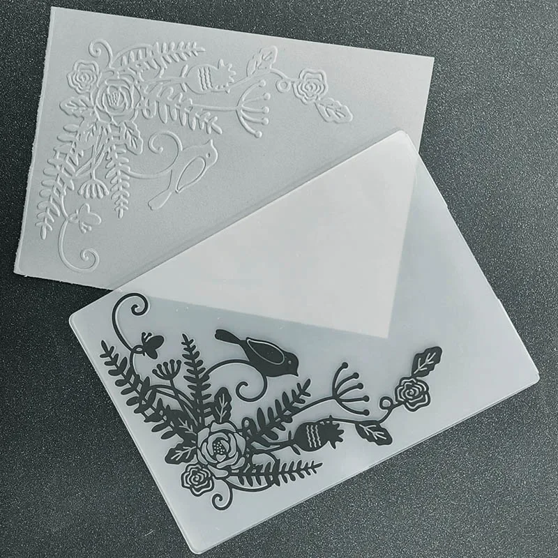 종이 꽃과 새 레이스 엠보싱 폴더, 스크랩북 2d 커팅 몰드, 템플릿, 카드 인쇄..