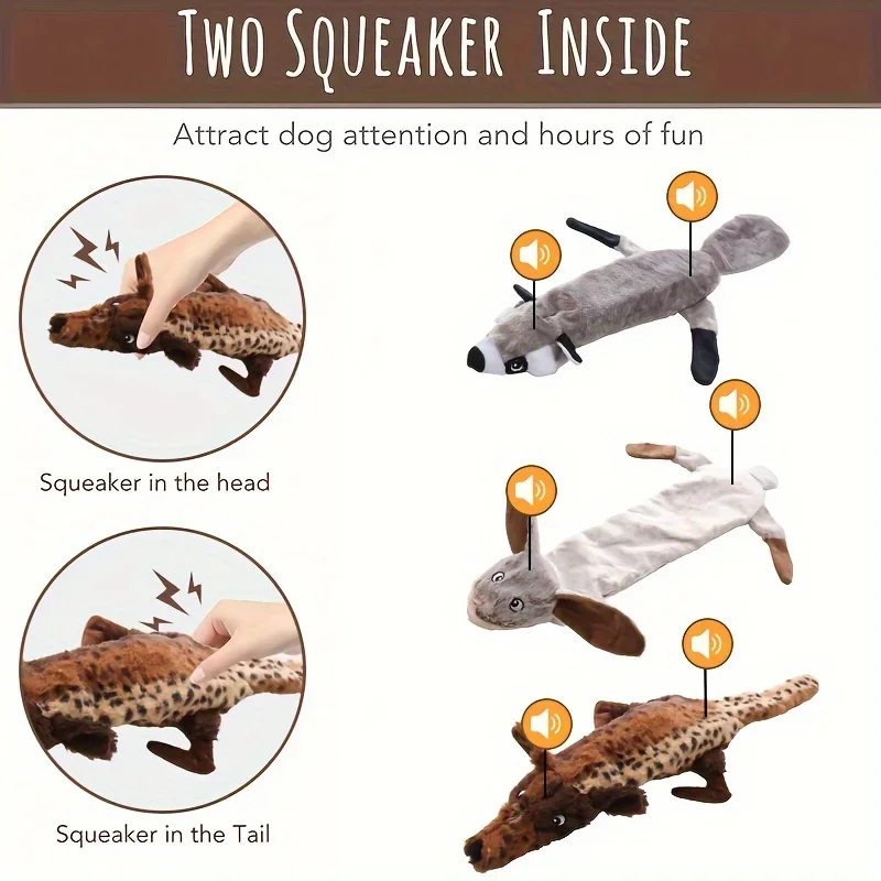 No-Stuffing Plush Dog Toy 2