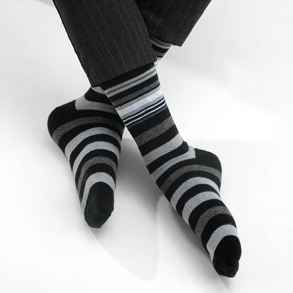6 Pairs Hohe Qualität Business Männer Socken Baumwolle Casual Weiche Kompression Mode Design Marke Männlich Schwarz Plus Größe Kleid socke – Detail 8