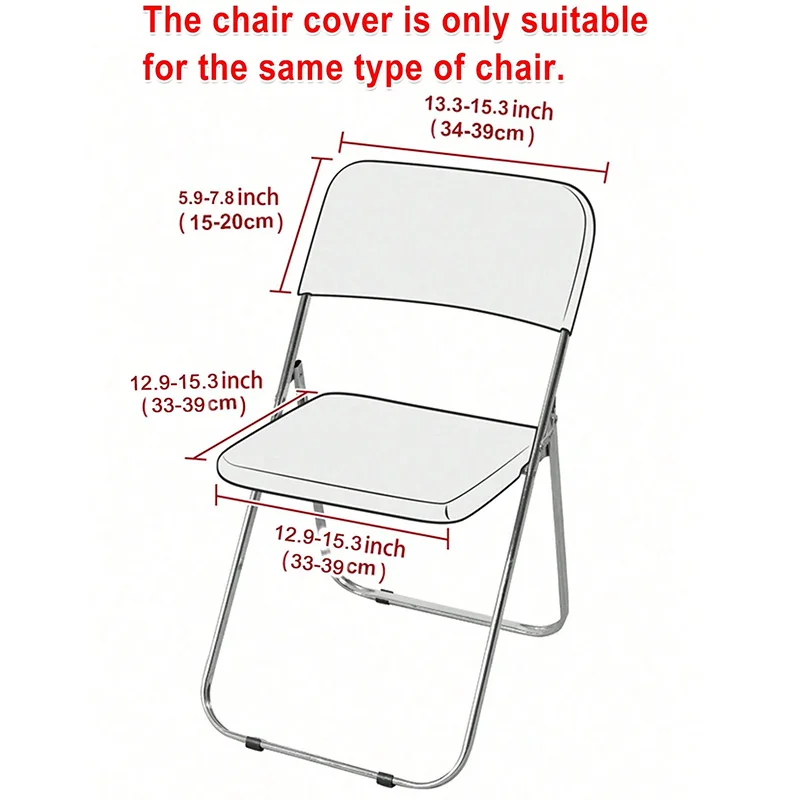 Elegant Polar Fleece Folding Chair Slipcovers - Removable & Anti-Dirt for Home Dining or Weddings