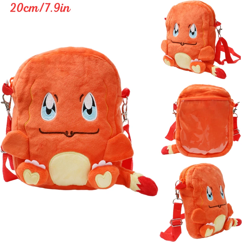 Neue Pokemon Plüsch Tasche Pikachu Mimikyu Gengar Lucario Weiche Stofftier Rowlet Eevee Snorlax Peluche Puppen Schulter Taschen Sac A Dos – Detail 10
