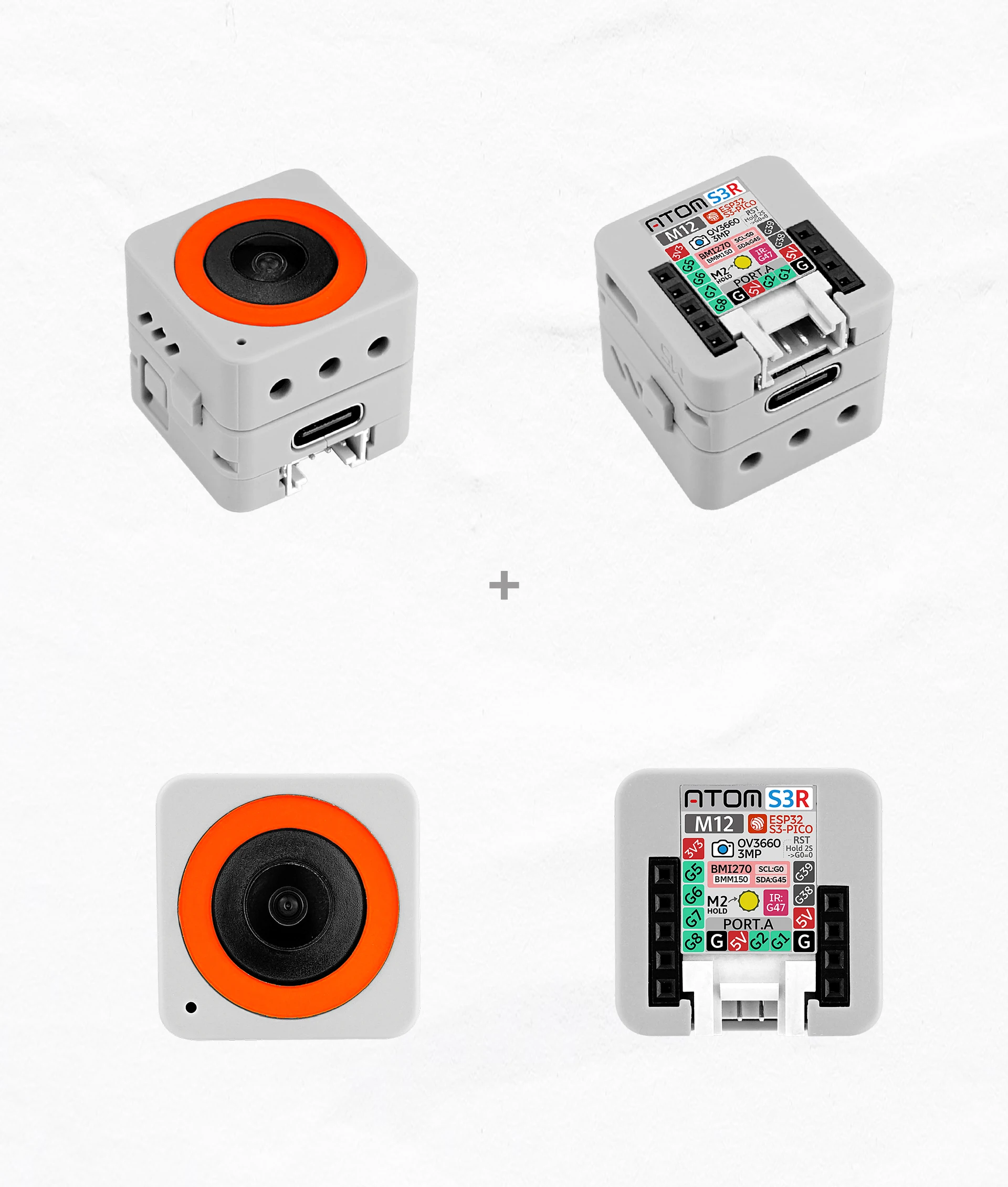 Official ATOMS3R Camera Kit M12 Version (OV3660)