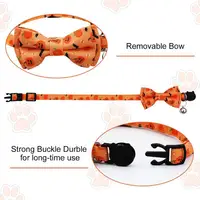 Dog Collar With Bowtie Halloween Removeable Bow Tie With Ringing Bell Dogs Cats Costumes Accessories For Traveling Photography 2
