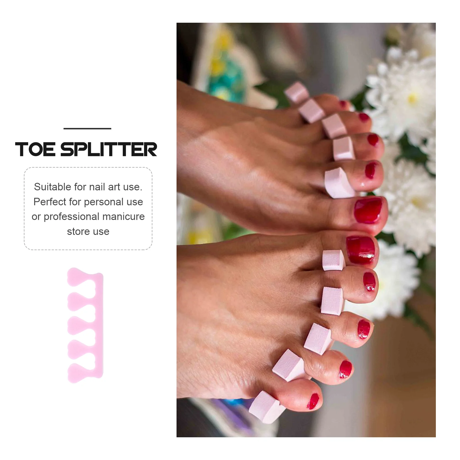 Heart Shaped Toe Separator High Density Sponge Disposable Toe Spacers Nail Tools Salon Accessories Fingers 100 Pcs