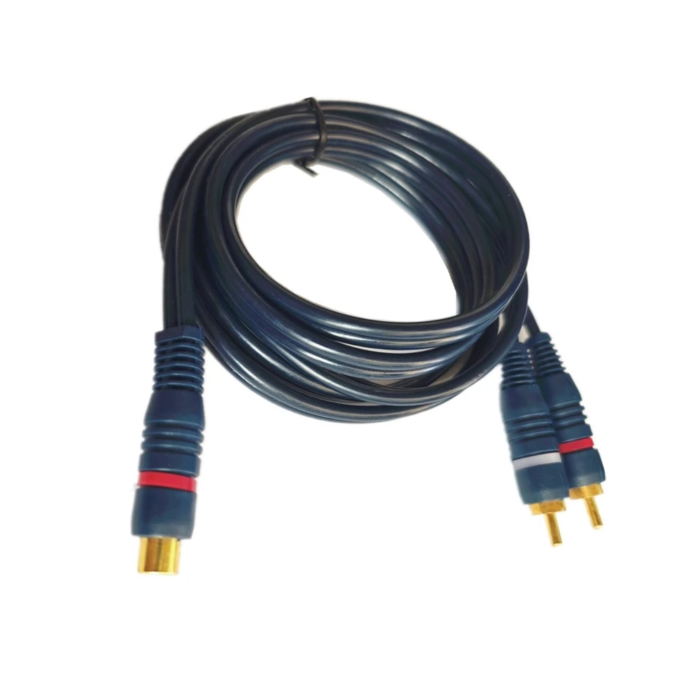 Premium Gold-Plated RCA Audio Splitter Cable - 1.5M Male to Female Connector