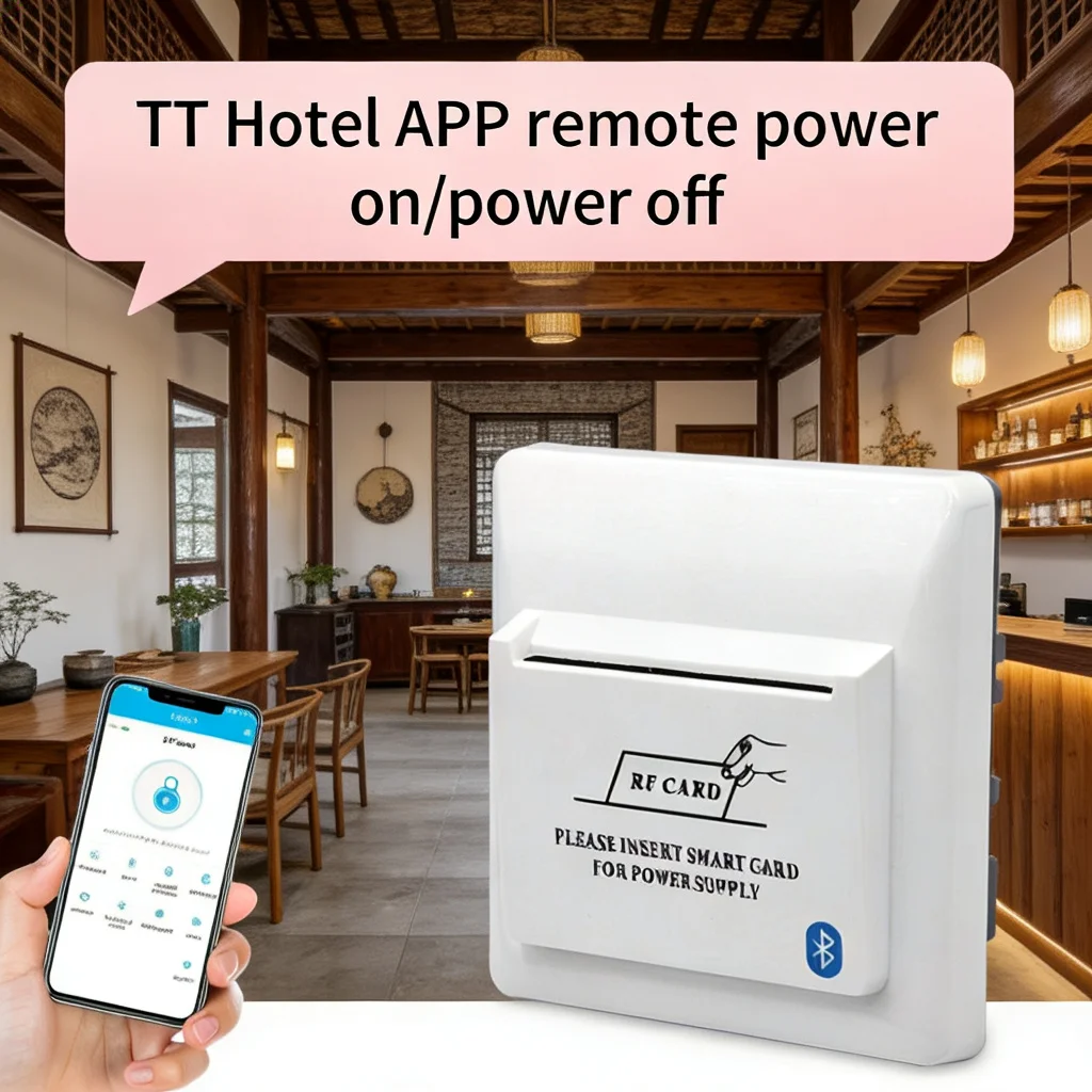 2.4G TTLOCK TTHotel 에너지 절약 스위치 - 13.56MHz RFID 카드 및 앱 제어, 호텔/아파트/B&B용 절전 장치