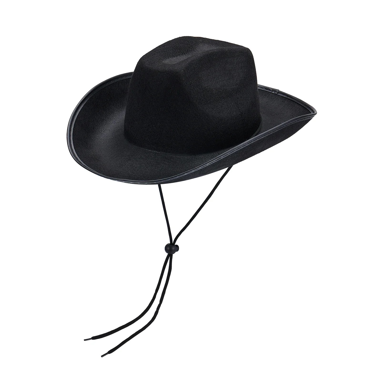 Cowboy Hat Women's Men's Classic Curled Edge Strap Brim Fedora Outdoor Cowboy Hat Western Stage Performance
