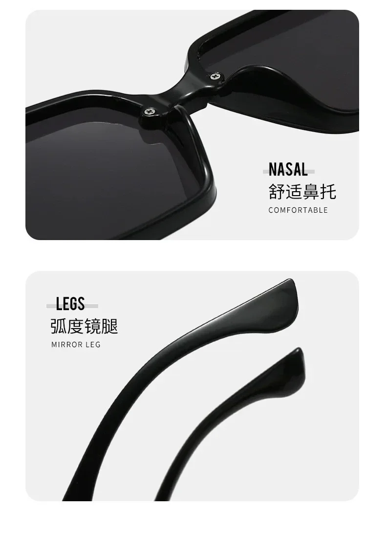 Neue Mode Luxus Marke Sungalsses Frauen Übergroßen Klassischen Quadratischen Sonnenbrille Damen Vintage Platz Gafas De Sol UV400 – Detail 5