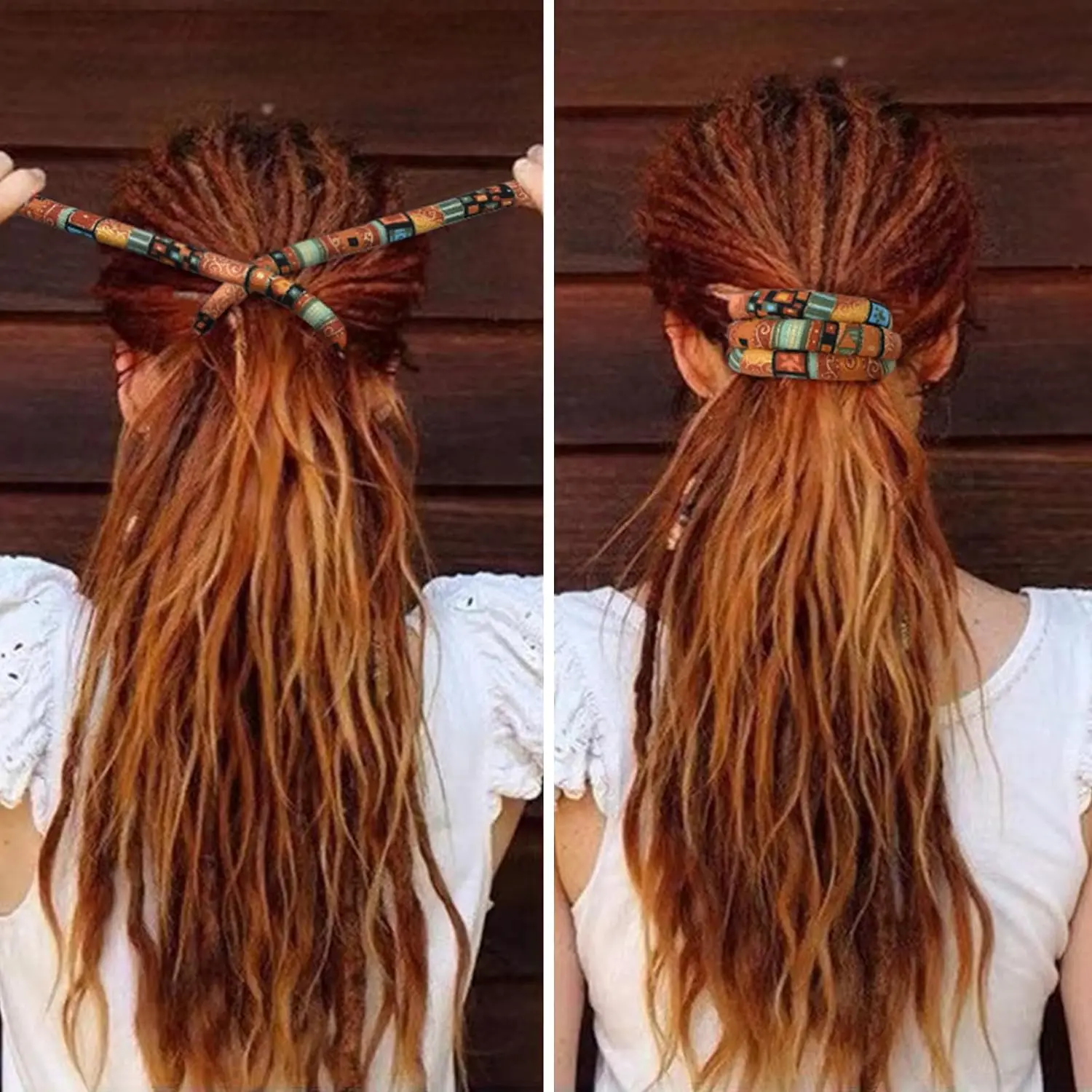 Ethnic Style Colored Spiral Braid Bendable Hair Accessory