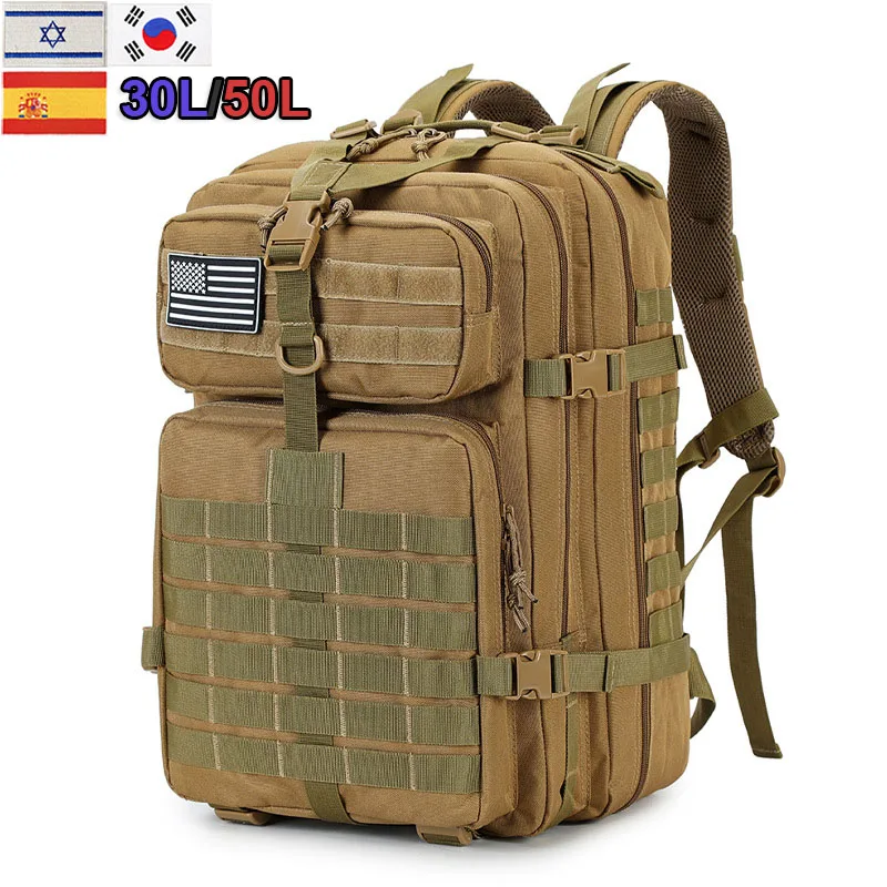 

30L/50L Military Tactical Backpack Men Women Hiking Camping Rucksacks 900D Nylon Waterproof Bags Outdoor Trekking Hunting Bag