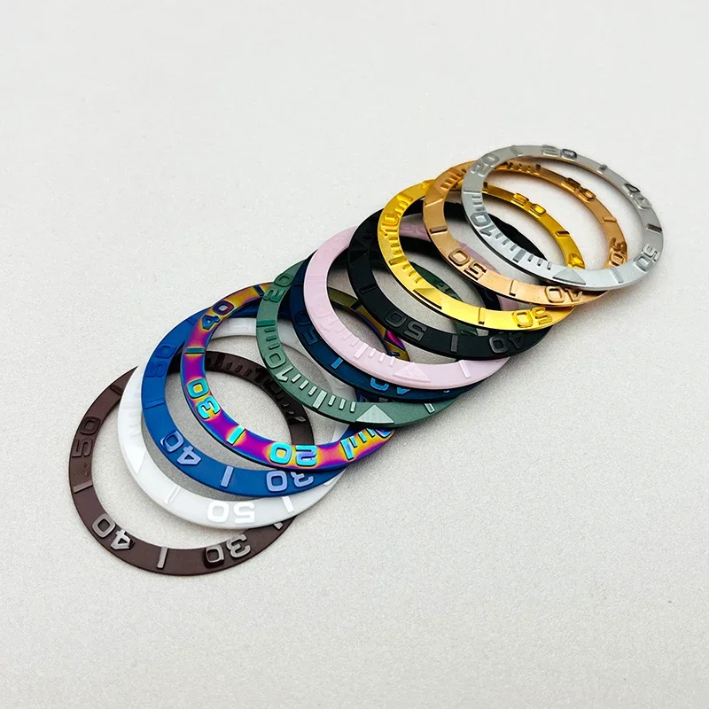 38Mm * 30.5Mm Rame Ceramica Sloped Watch Bezel Insert Rings Fit Seiko Gmt Ym Sub Parti Di Riparazione Della Cassa Dell'Orologio Da Uomo