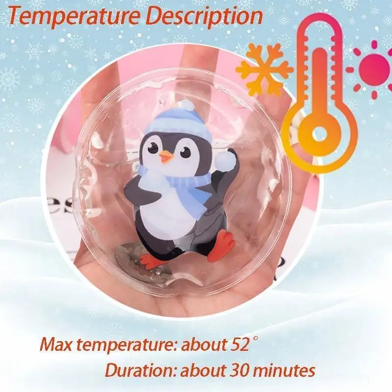 Hand Warmers Reusable Snap Heat Packs Penguin Pattern Reusable Snap Heat Pack Hand Warmers Click Pocket portable hand warmer