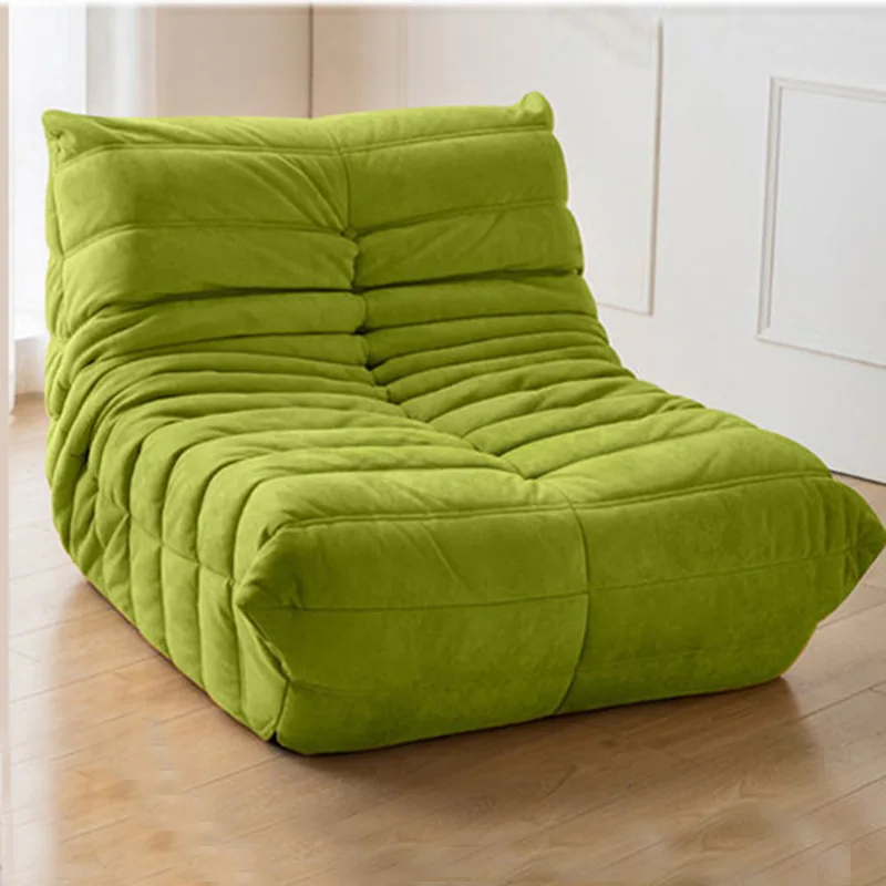 Tissu technologie chenille rouge net, canapé paresseux, tissu velours, salon moderne simple, chambre à coucher, chaise simple