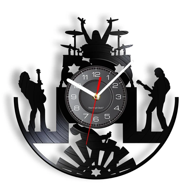 Groupe de Rock  Horloge murale, batteur, groupe en métal lourd