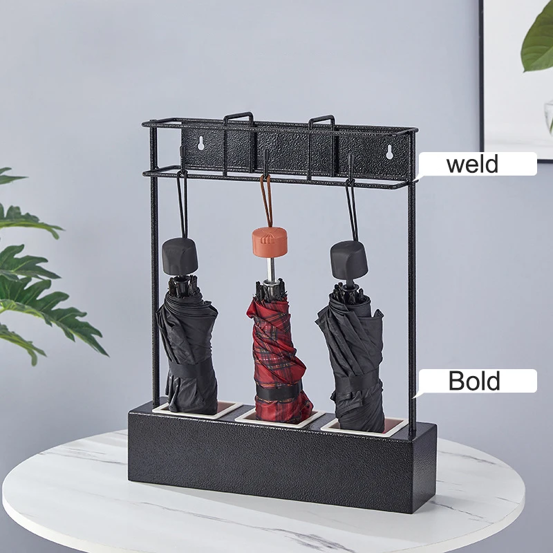 

Iron Umbrellas Storage RackLeakproof Anti-Dumping 3-Hole Stand For Umbrella Holder Organizer