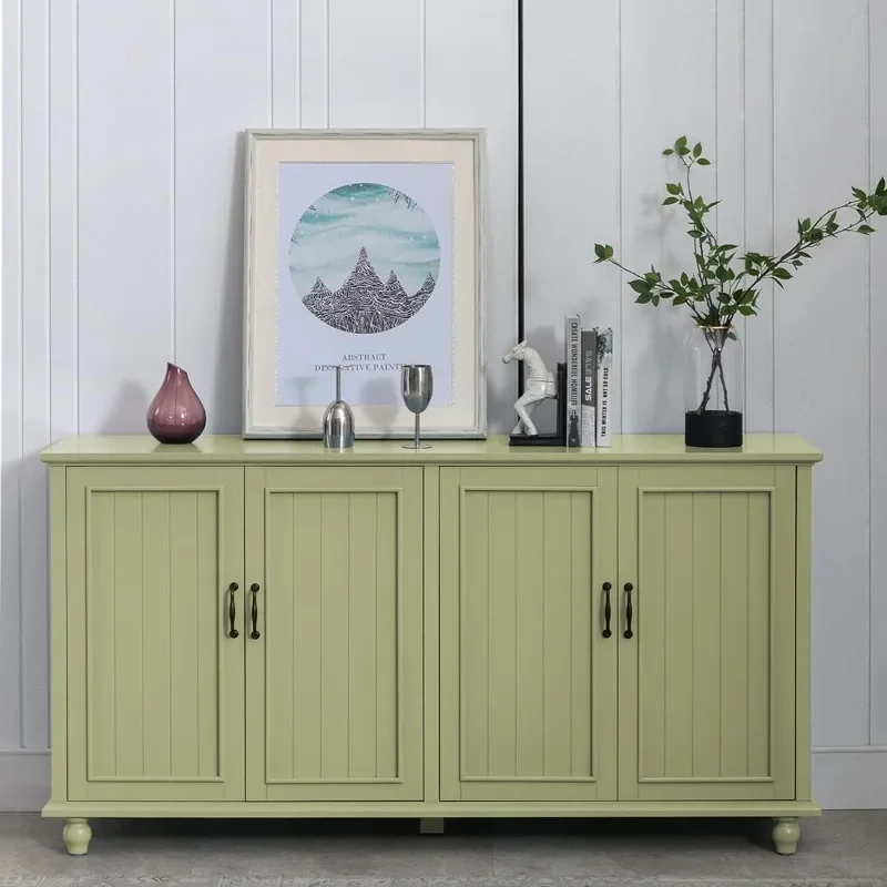 ZHENXIANG Bar Cabinet with Storage,62'' Coffee Bar Cabinet,Sideboard Storage Cabinet for Dinning Room,Kitchen&Living Room 4 Door