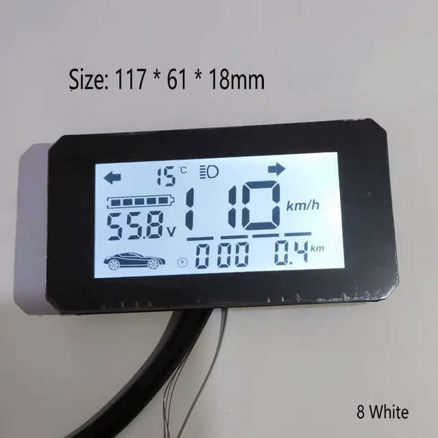 Electric Bicycle Simple Modification LCD Instrument for ebike with Lead Acid or Lithium Battery