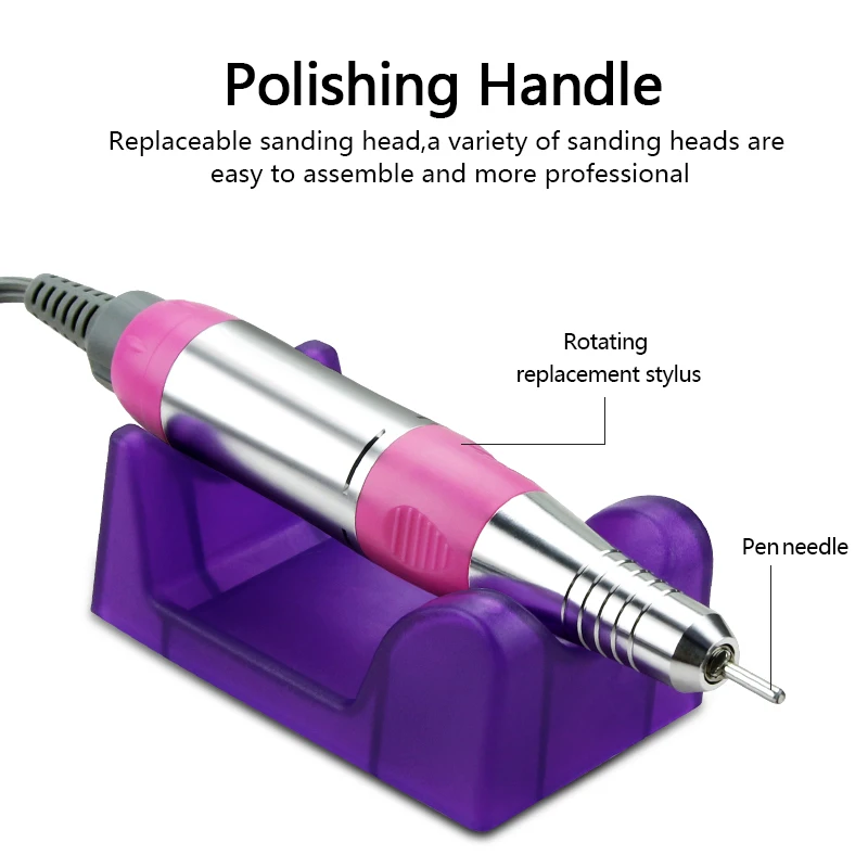 Nail Drill 35000/20000 RPM Electric Nail Drill Machine Mill Cutter Sets for Manicure Nail Tips Pedicure File
