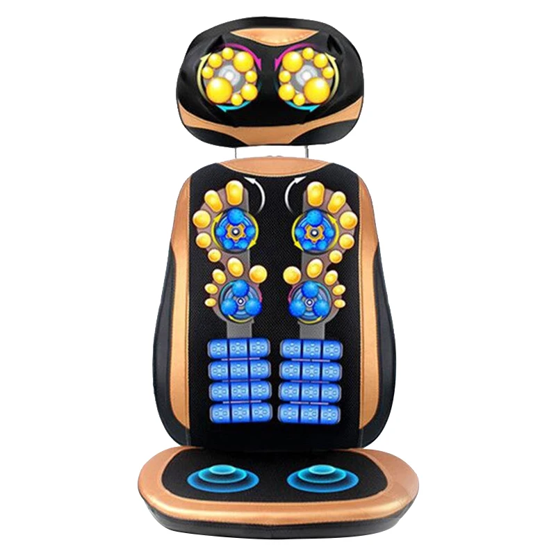 

Ergonomic Full Body Shiatsu Heat Massage Chair Cushion For Car And Home Seat