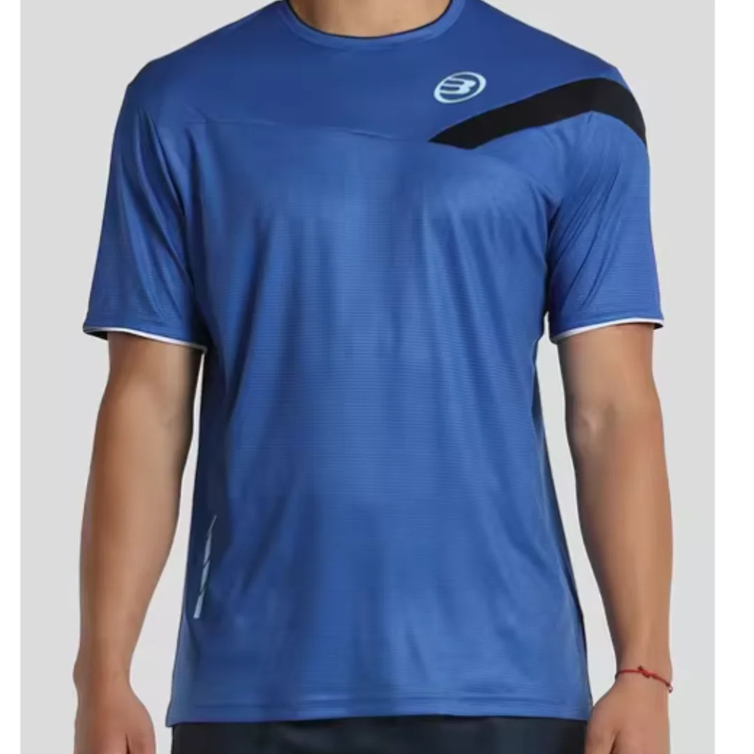 Bullpadel Men's T-Shirt Summer Tennis Short Sleeve Outdoor Running Loose Tops Football Badminton Comfortable Breathable T-Shirt 3