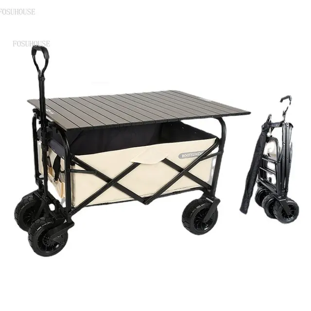 Kültéri Kerti Kocsik Piknik Horgászat Kemping Kocsi Összecsukható Kerekekkel Bevásárló - Image 2
