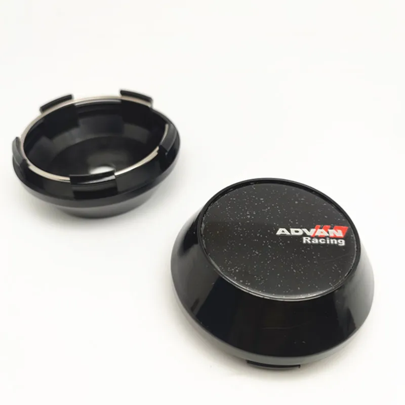 4pcs 65mm Advan Racing Wheel Center Caps Hub Car Rims Dust Proof Cover Badge Emblem Auto Styling Accessories