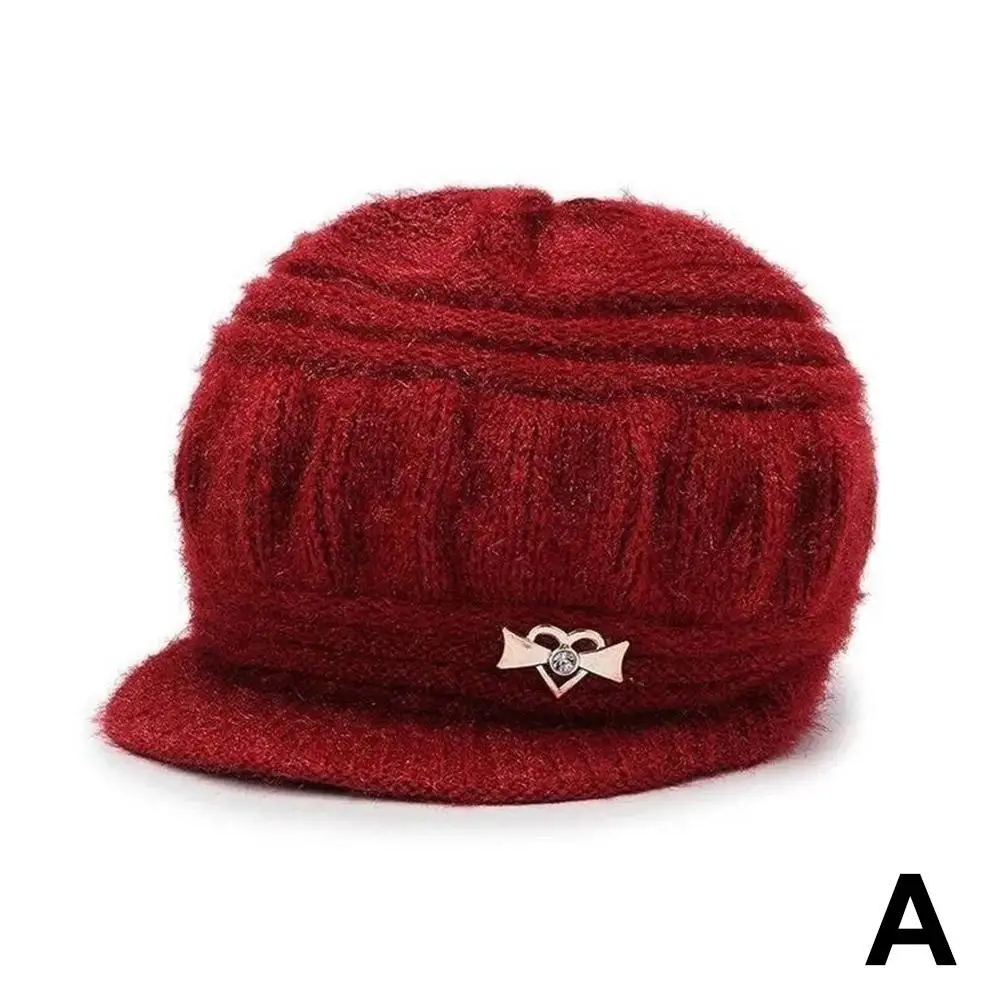 Fashion Hat Plush Knitted Wind Ear Guard Solid Plush Autumn Wool Warm Old Color Hat Winter Hat And Simple Cotton Lad X2D9 5