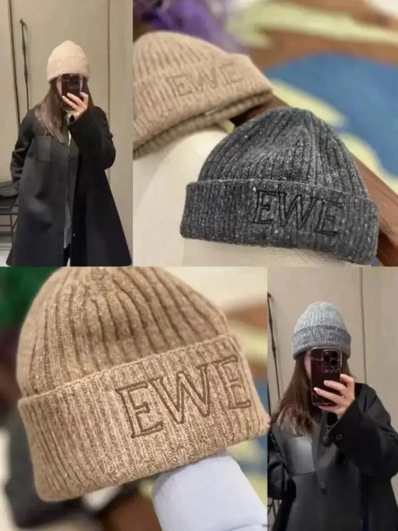 

2023 Women Men 1:1 Luxury Brand Hat Winter Beanies Wool Knitted Unisex Hats Fashion Letter Design Warm Elastic Beanies