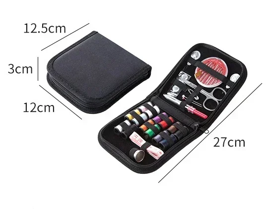 Complete Sewing Kit with Threads Needles Scissors Tape Measure Buttons Portable Travel DIY Embroidery Handwork Sewing Tool Set 6