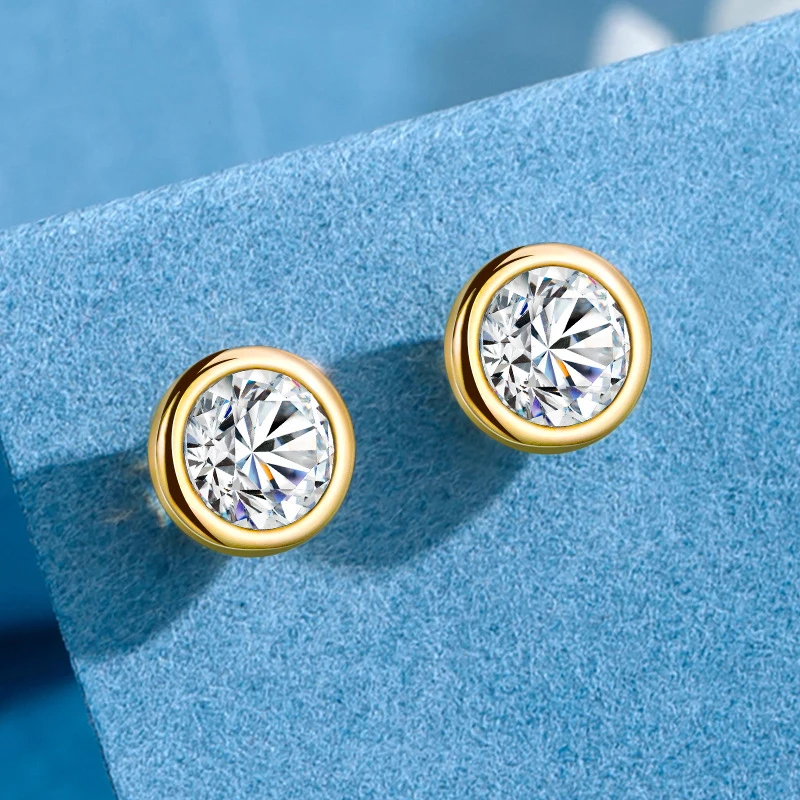 

Оригинальные серьги из 18-каратного золота, бриллиантовые серьги 0,5 карата, классические трендовые женские свадебные подарки, изящные украшения