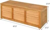 47 Gallon Acacia Wood Deck Box, Garden Backyard Storage Bench, Outdoor Storage Container for Patio Furniture Cushions a 3