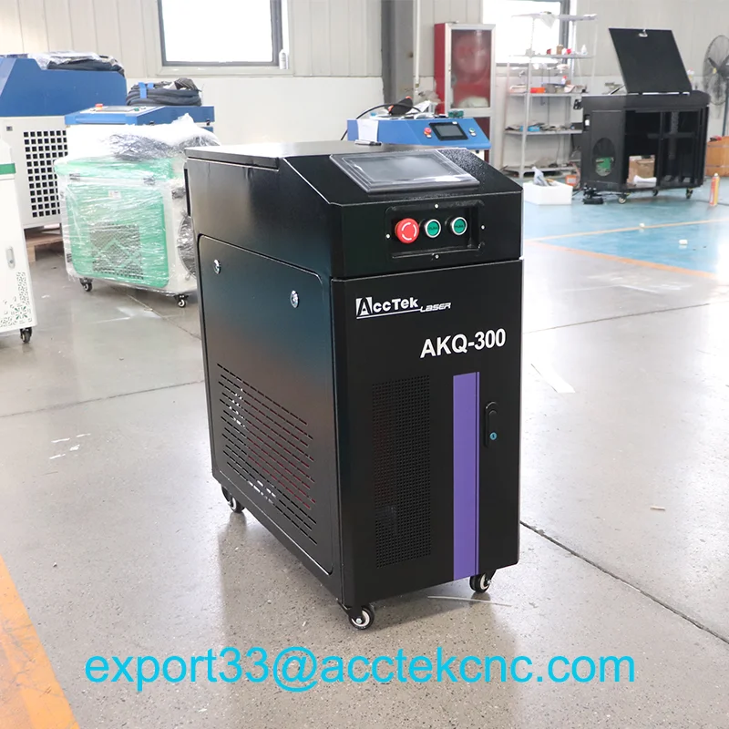 500W Pulsed Laser Cleaner Mini Pulse Laser Cleaning Machine For Wood Oil Metal Paint Rust Oxide Surface Removal Paint Stripping