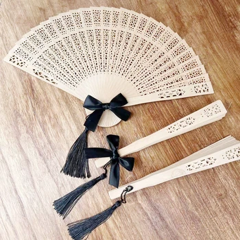 개인화 된 인쇄 조각 나무 부채, 결혼식 호의, 맞춤형 이름, 천 손 부채, 결혼 선물, 40 개/몫