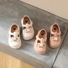

Spring Summer Baby Girl Shoes Fashion Pearl Kids Princess Shoes Soft Bottom Comfortable Girls Sandals First Walkers SXJ041