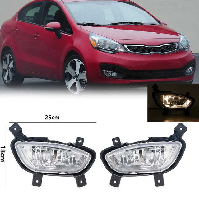 Car Front Bumper Driving Fog Lamp For Kia Rio K2 Sedan 2012 2013 2014 2015 2016 Car headlight Fog Light 92201-1W000 92202-1W000