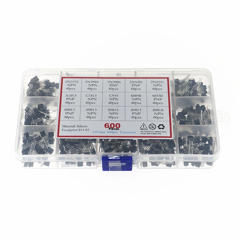 NPN PNP 키트 세트, 30-160V, 50-1000MA NPN/PNP, TO-92, 600 개