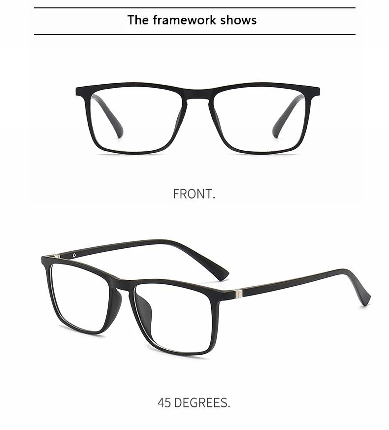 6-in-1 polarisierte Sonnenbrille für Herren und Damen, magnetischer Clip auf Brillen, TR90, optische Brillengestelle, Magnetklammern 2249 – Detail 14
