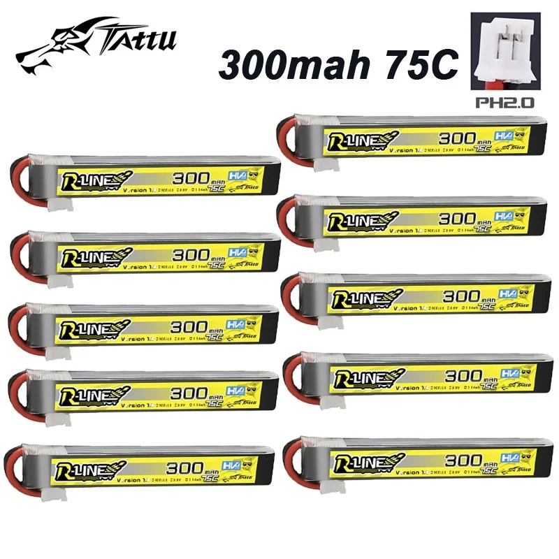 

Новый аккумулятор TATTU 75C 300 мАч 3,8 в LiPo для радиоуправляемого вертолета квадрокоптера FPV гоночного дрона запчасти 1S аккумулятор + зарядное устройство с разъемом PH2.0