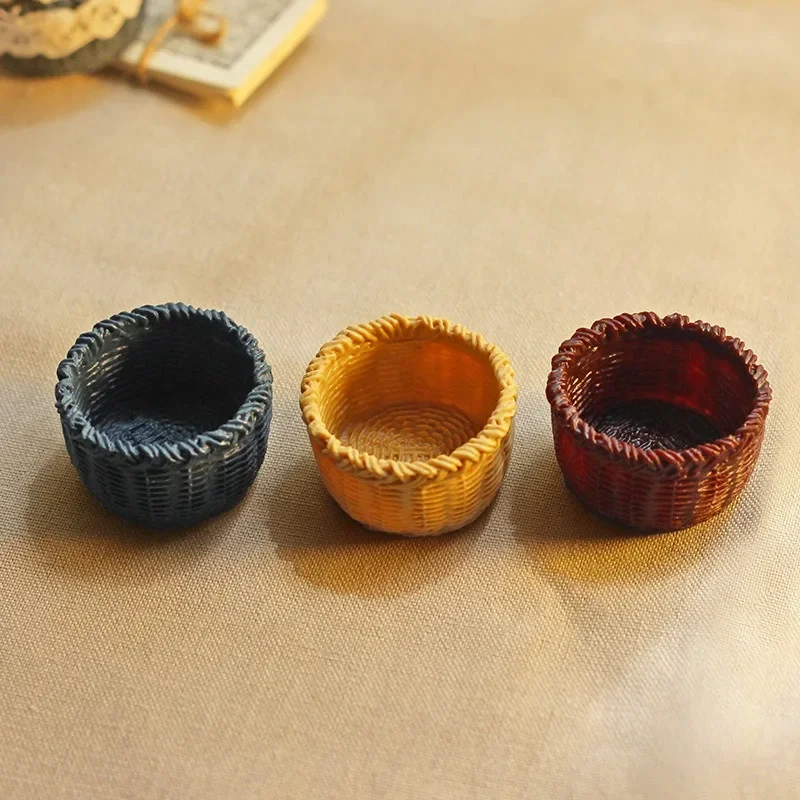 1: 12 Baby House Accessories Miniature Model Toy OB11 Creative Storage Basket Pendant Simulation Mini Basket - 3