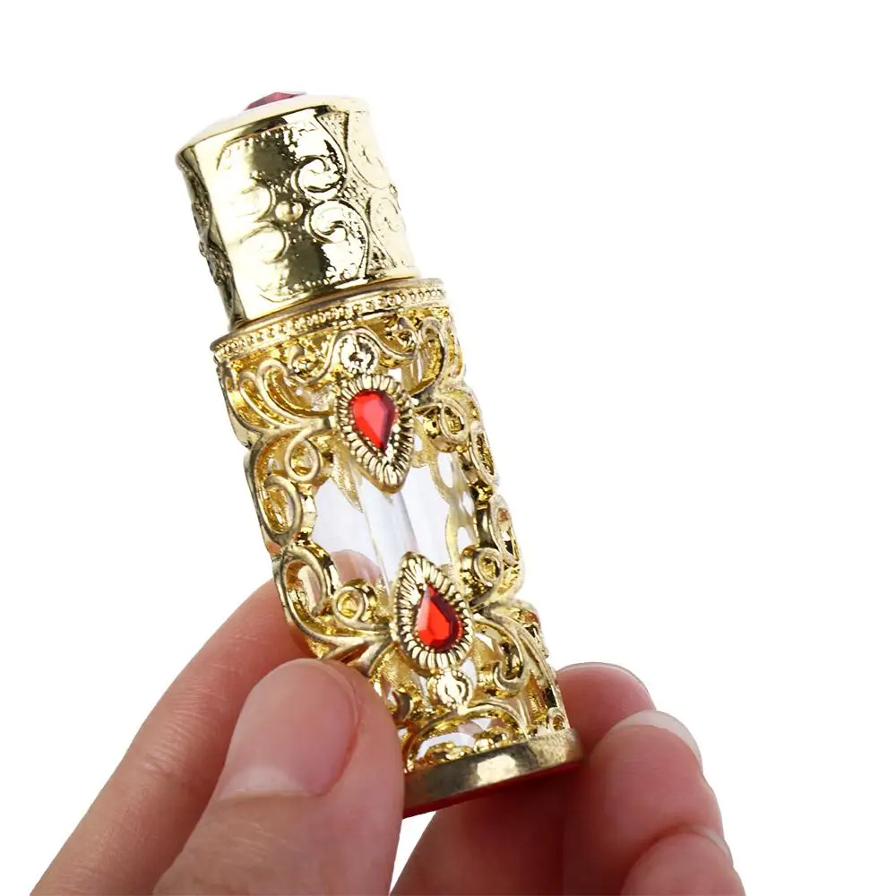 Alloy Dropper Arabian Style Dubai Middle East Style Perfume Bottles Cosmetic Container Refillable Bottles Essential Oil Bottles