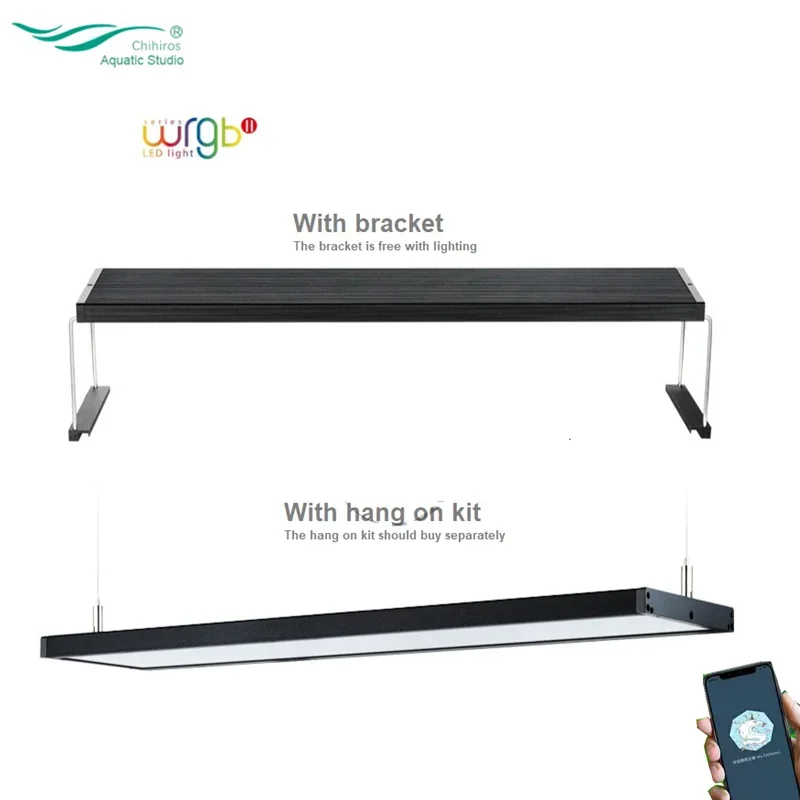 Chihiros WRGB II 2 Full Specturn Water Plant LED Light Upgrade RGB Built in Bluetooth APP Control Aquarium Fish Tank