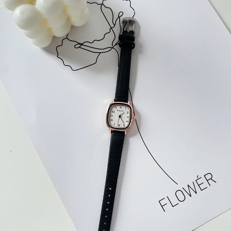 Women's Watch Square Number Small Dial Belt Quartz Watch