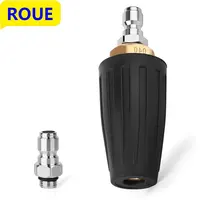 Rotary Dirt Ejector Turbo Nozzle with 1/4 Quick Connect Fitting Car High Pressure Washing Nozzle for Ground Vehicle Cleaning 1