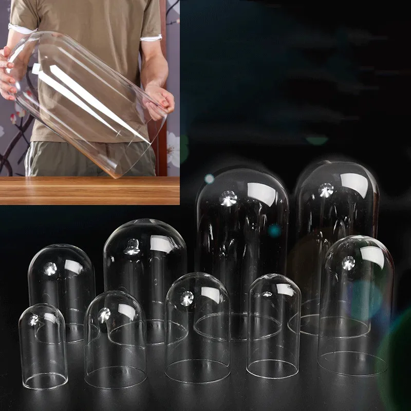 10/20/30/50pcs Tube Glass Dome Cloche Cover Microlandscape Holder Bell Jar For DIY Flower Plants Vase Table Ornaments Home Decor 4