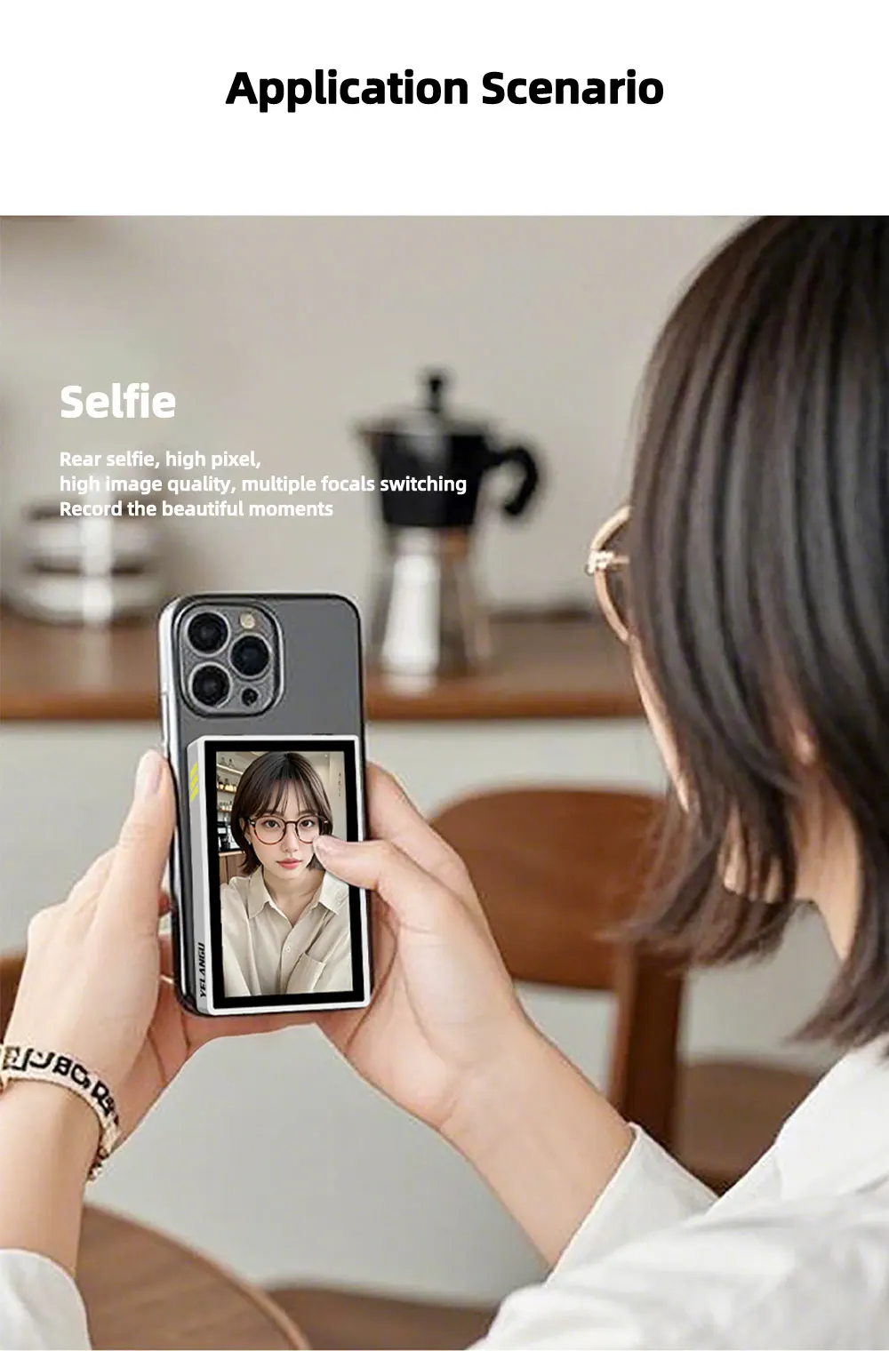 YELANGU TP01 Wireless Monitor Screen Using Phone Rear Camera For Selfie Vlog Liv