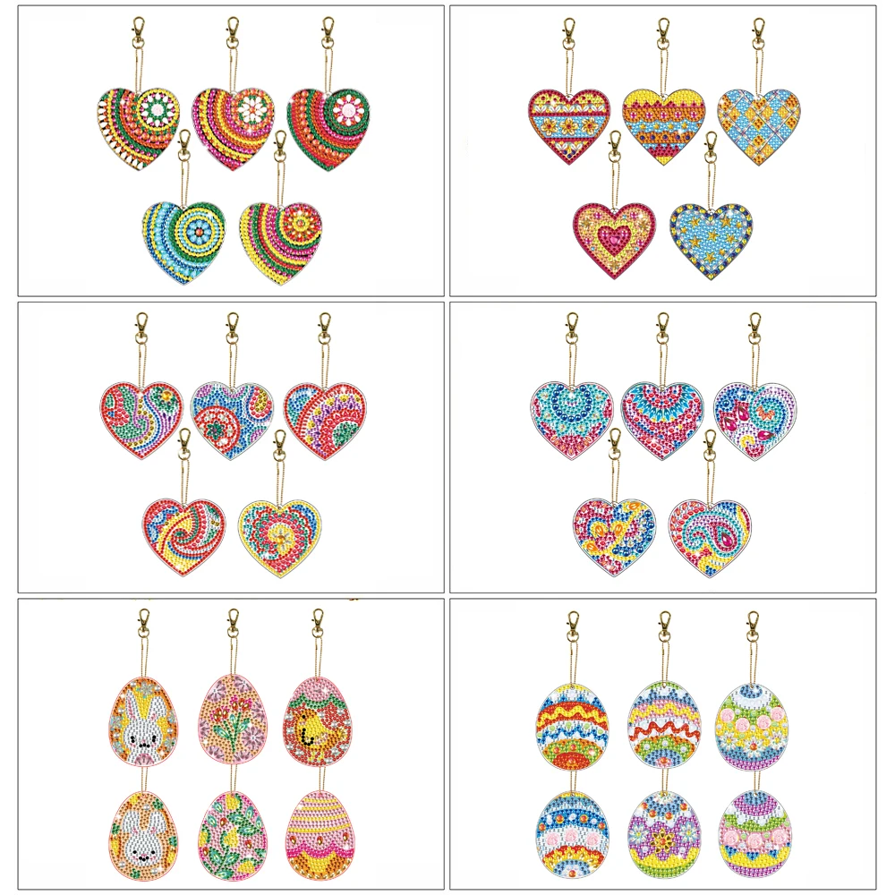 

Брелок для ключей с рисунком в виде сердца, 5/6 шт.